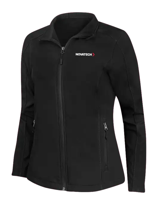 Black Womens Core Soft Shell Jacket w/Novatech Logo