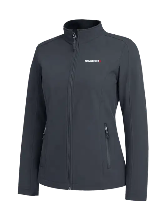 Charcoal Grey Womens Core Soft Shell Jacket w/Novatech Logo