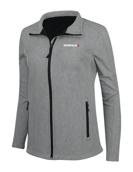 Medium Grey Heather Womens Core Soft Shell Jacket w/Novatech Logo