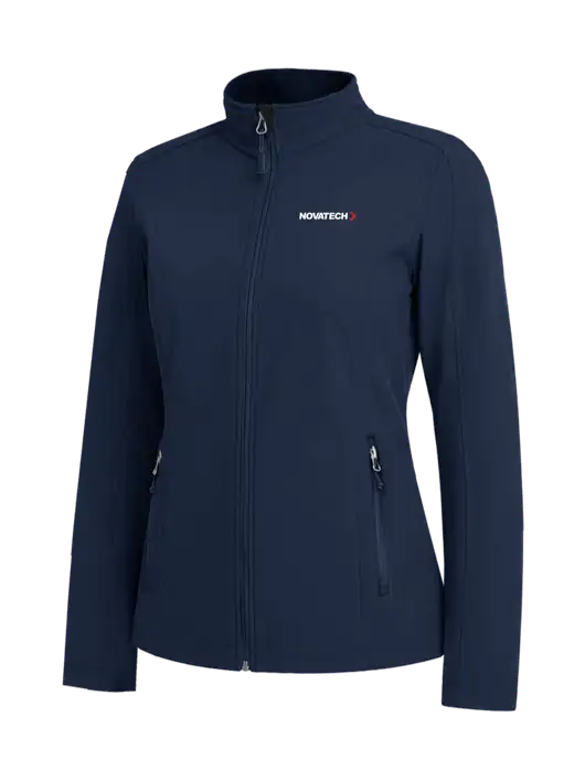 Navy Womens Core Soft Shell Jacket w/Novatech Logo