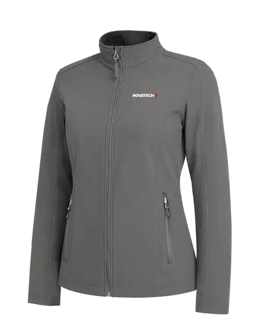 Medium Grey Womens Core Soft Shell Jacket w/Novatech Logo