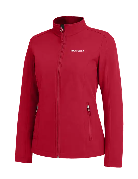 Red Womens Core Soft Shell Jacket w/Novatech Logo
