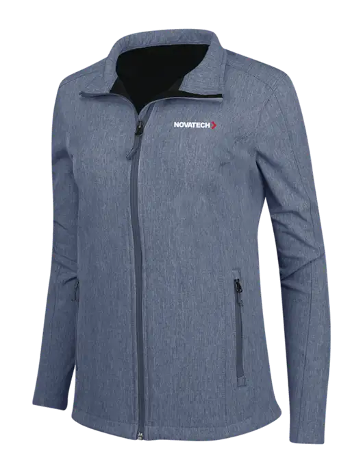 Navy Heather Womens Core Soft Shell Jacket w/Novatech Logo