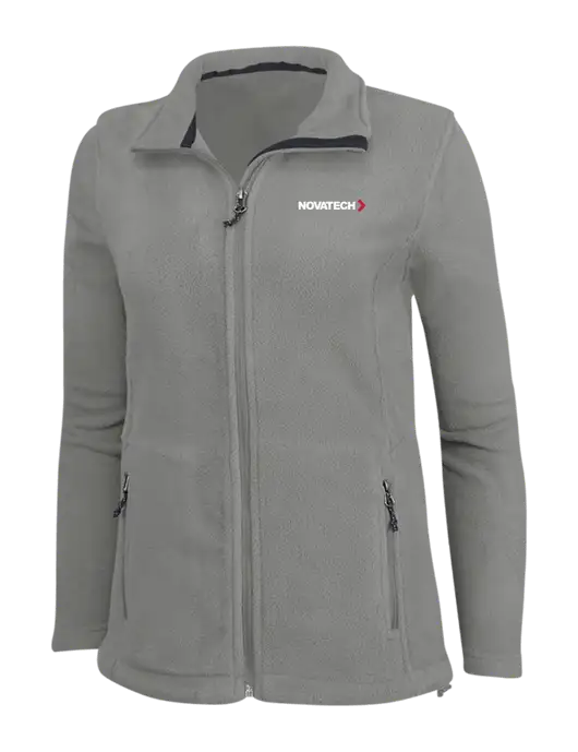 Womens Medium Grey Fleece Jacket w/Novatech Logo