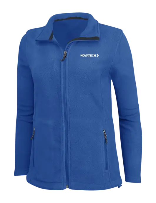 Womens Dark Royal Fleece Jacket w/Novatech Logo