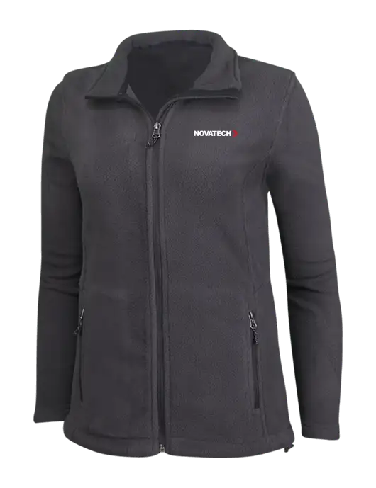 Womens Fleece Dark Grey Jacket w/Novatech Logo
