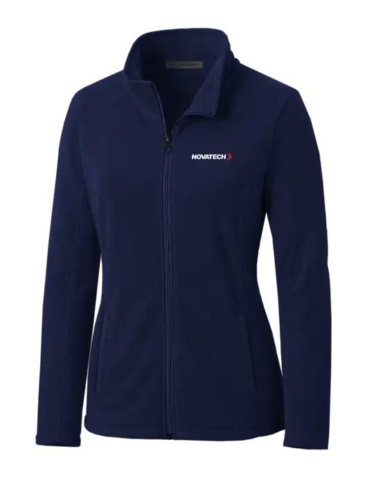 Navy Womens Microfleece Jacket w/Novatech Logo