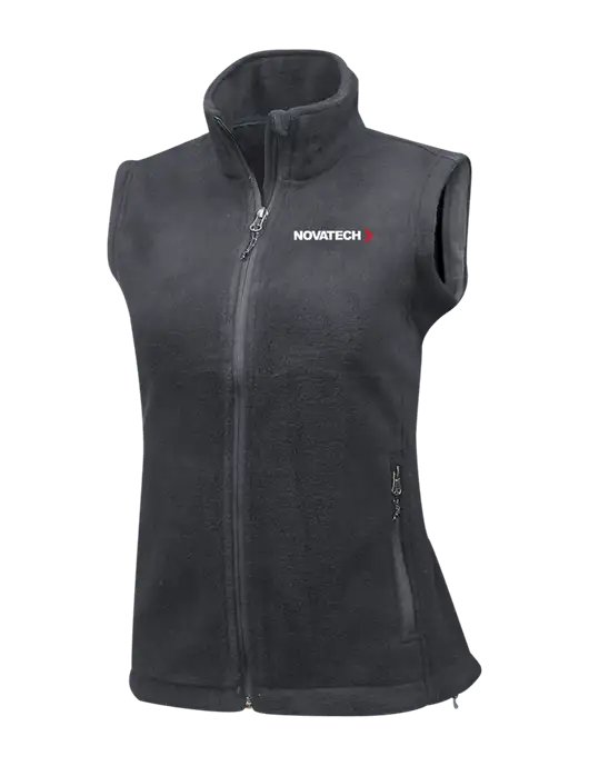 Medium Grey Womens Fleece Vest w/Novatech Logo