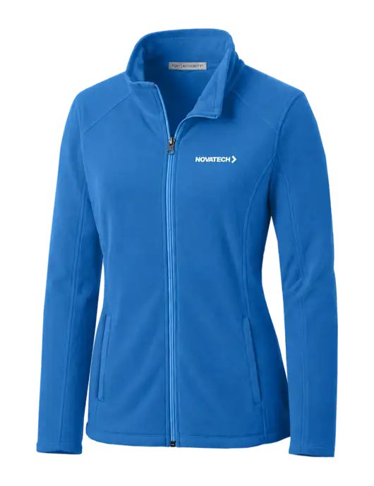 Light Royal Womens Microfleece Jacket w/Novatech Logo
