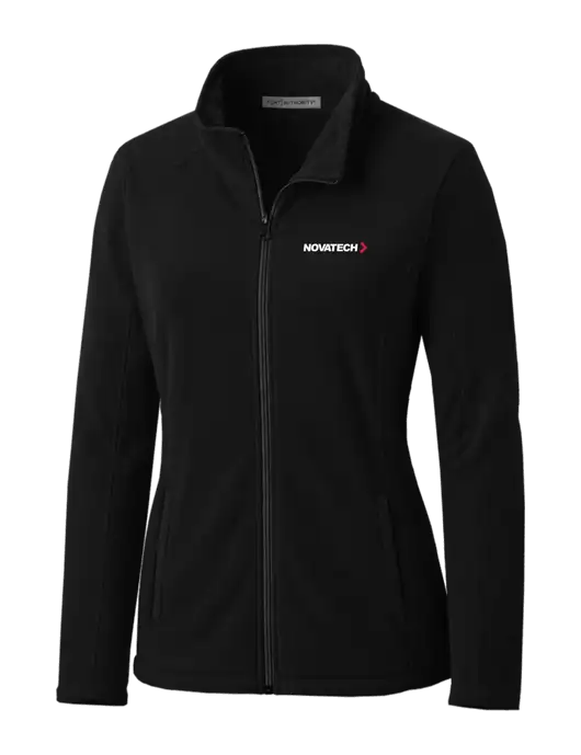 Black Womens Microfleece Jacket w/Novatech Logo
