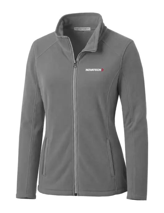Medium Grey Womens Microfleece Jacket w/Novatech Logo
