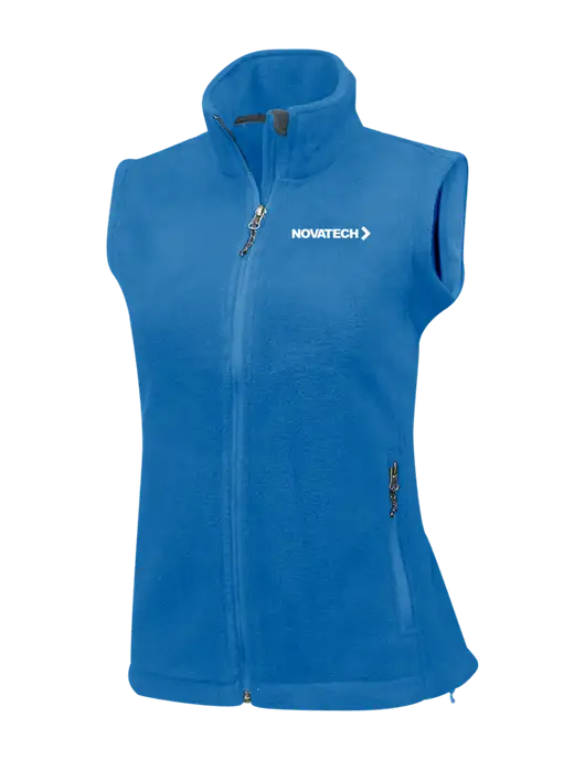 Royal Womens Fleece Vest w/Novatech Logo