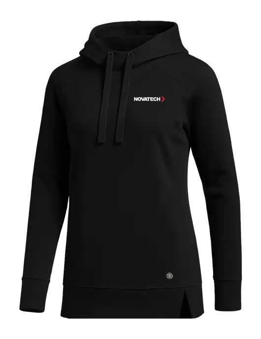 OGIO Black Womens Luuma Pullover Fleece Hoodie w/Novatech Logo
