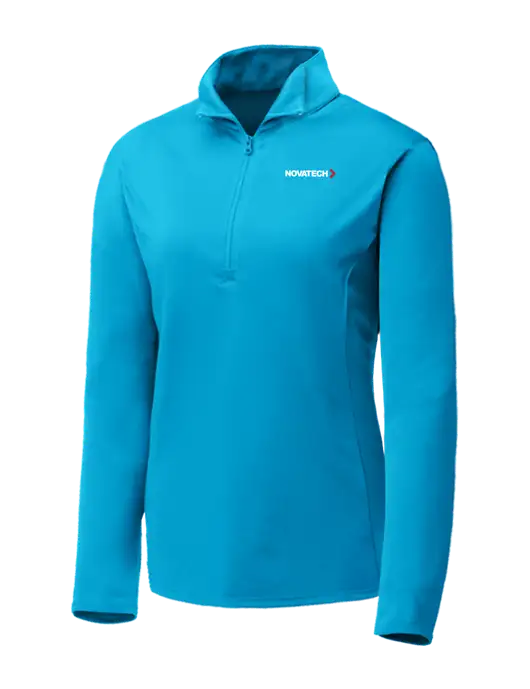 Sapphire Blue Womens Posicharge Competitor ¼ Zip Pullover w/Novatech Logo