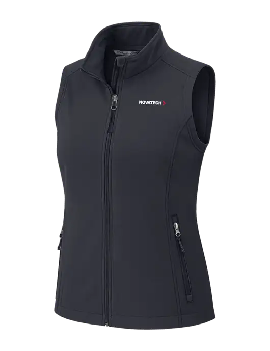 Charcoal Grey Womens Core Soft Shell Vest w/Novatech Logo