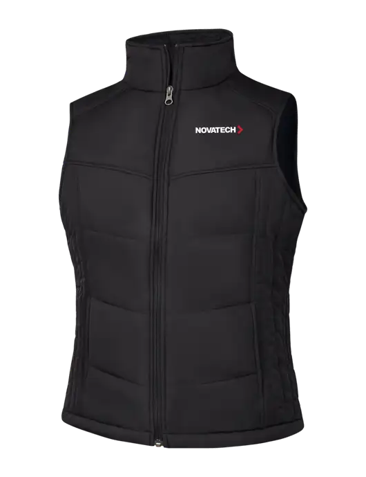 Womens Black/Black Vest w/Novatech Logo