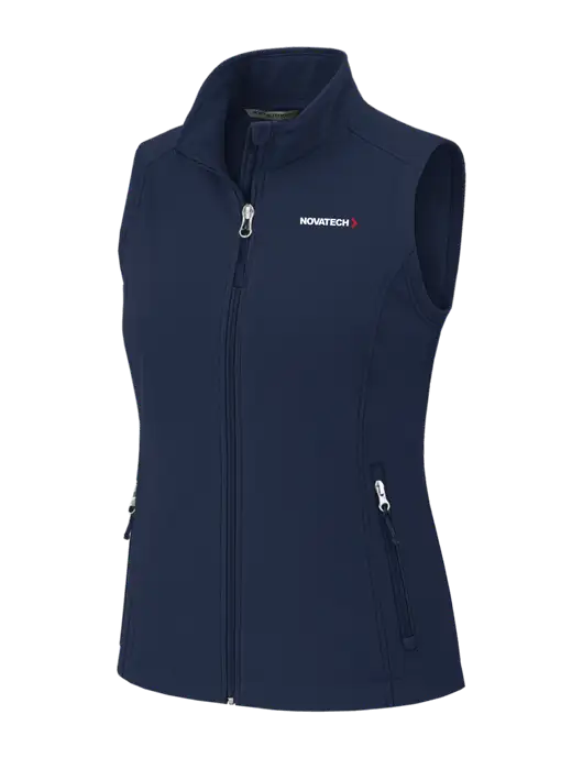 Navy Womens Core Soft Shell Vest w/Novatech Logo