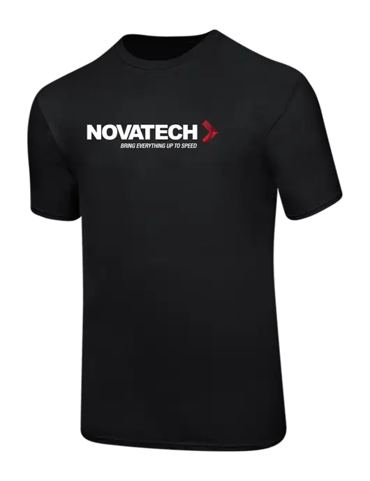 Ring Spun Jet Black 4.5 oz T-Shirt w/Novatech Logo
