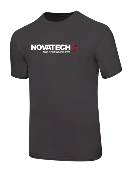 Ring Spun Charcoal 4.5 oz T-Shirt w/Novatech Logo