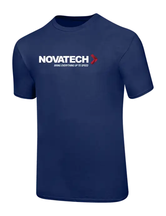 Ring Spun Navy 4.5 oz T-Shirt w/Novatech Logo