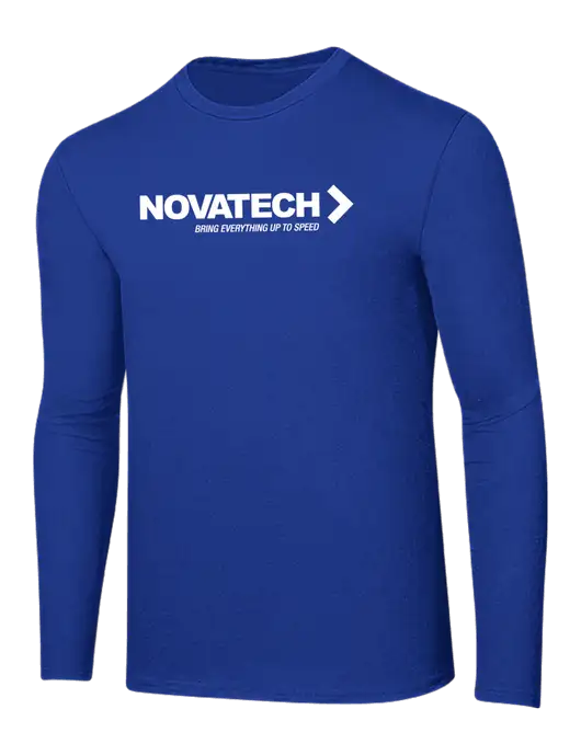 Ring Spun True Royal 4.5 oz Long Sleeve T-Shirt w/Novatech Logo