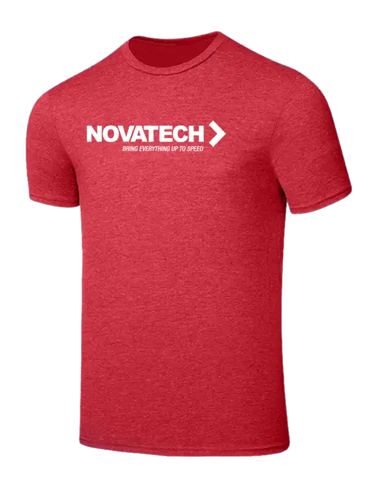 Seriously Soft Heathered Red T-Shirt w/Novatech Logo