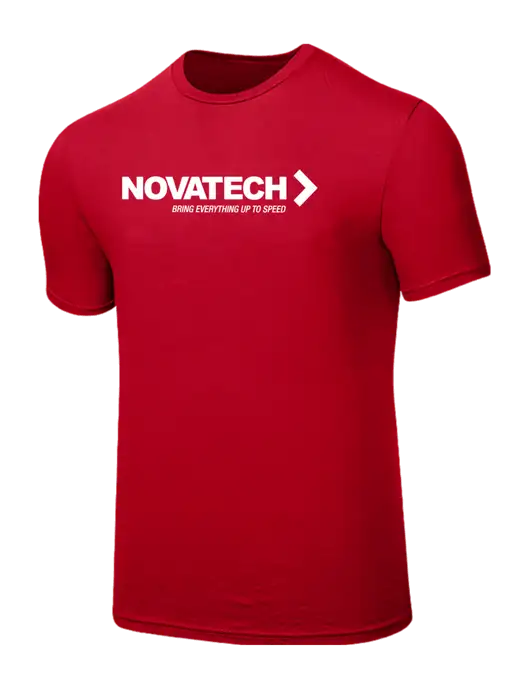 Seriously Soft Red T-Shirt w/Novatech Logo