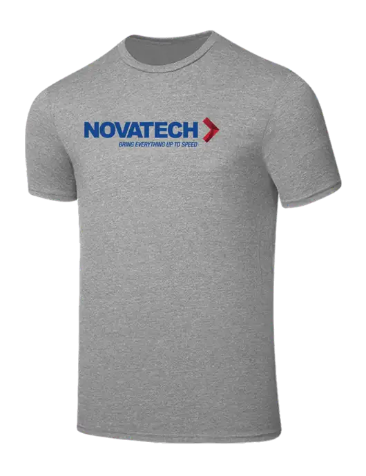 Seriously Soft Light Heather Grey T-Shirt w/Novatech Logo