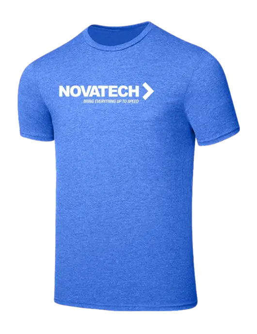 Seriously Soft Heathered Royal T-Shirt w/Novatech Logo