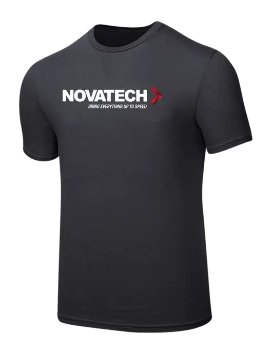 Seriously Soft Charcoal T-Shirt w/Novatech Logo