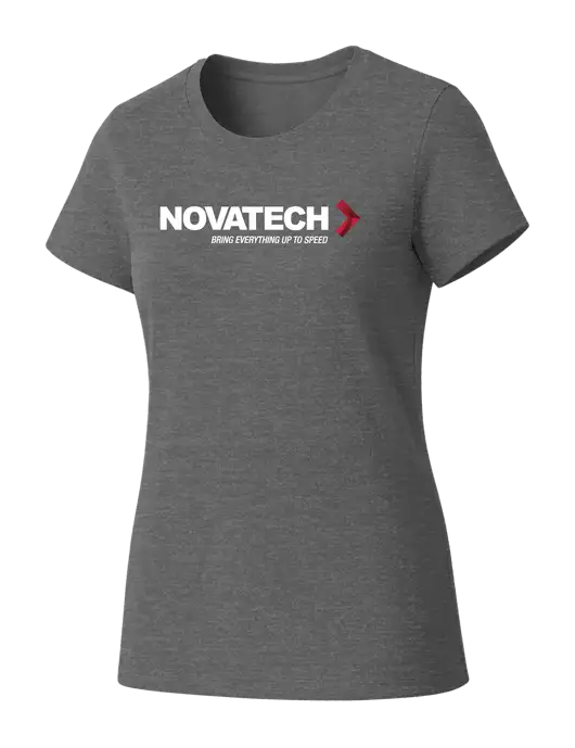 Womens Seriously Soft Grey Frost T-Shirt w/Novatech Logo