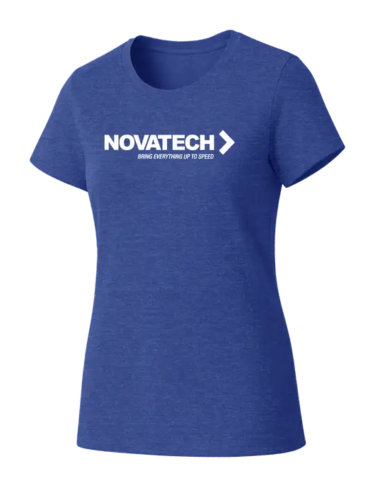 Womens Seriously Soft Royal Frost T-Shirt w/Novatech Logo