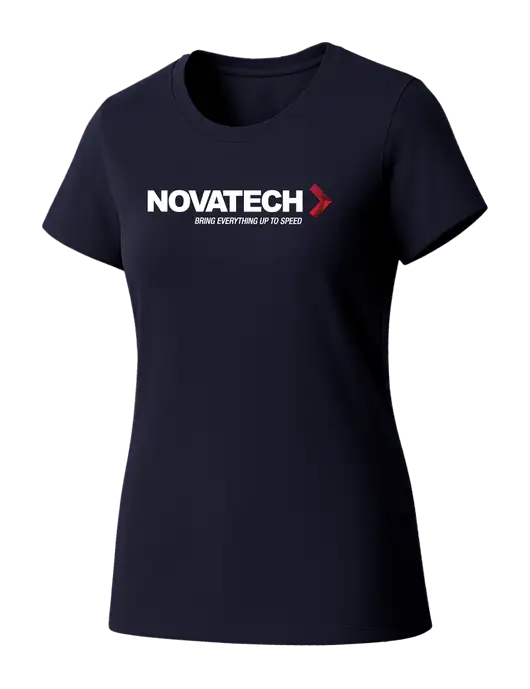 Womens Seriously Soft New Navy T-Shirt w/Novatech Logo