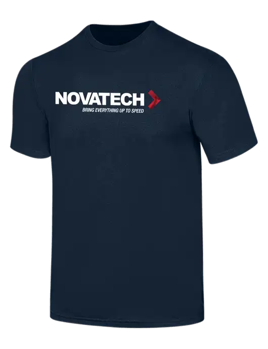 Simply Soft Navy 4.5oz  Poly/Combed Ring Spun Cotton T-Shirt w/Novatech Logo