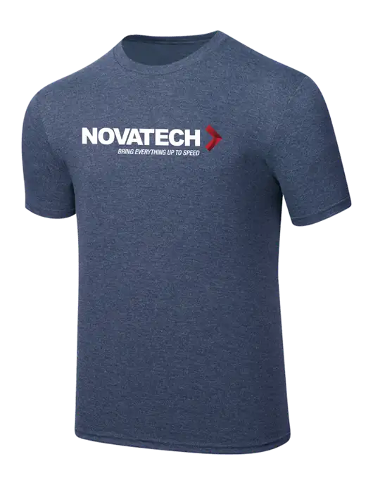 Simply Soft Navy Frost 4.5oz  Poly/Combed Ring Spun Cotton T-Shirt w/Novatech Logo