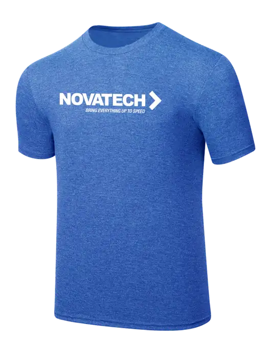 Simply Soft Royal Frost 4.5oz  Poly/Combed Ring Spun Cotton T-Shirt w/Novatech Logo