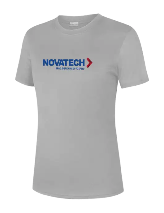  Womens Light Grey PosiCharge Competitor Tee w/Novatech Logo