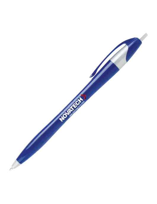 Novella Navy/Silver Corporate Pen- Blue Ink w/Novatech Logo