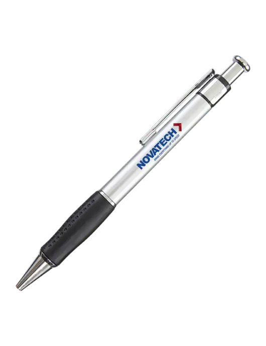 Malta Silver Pen - Black Ink w/Novatech Logo