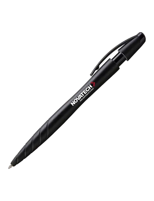 Awali Black Metallic Pen - Black Ink w/Novatech Logo