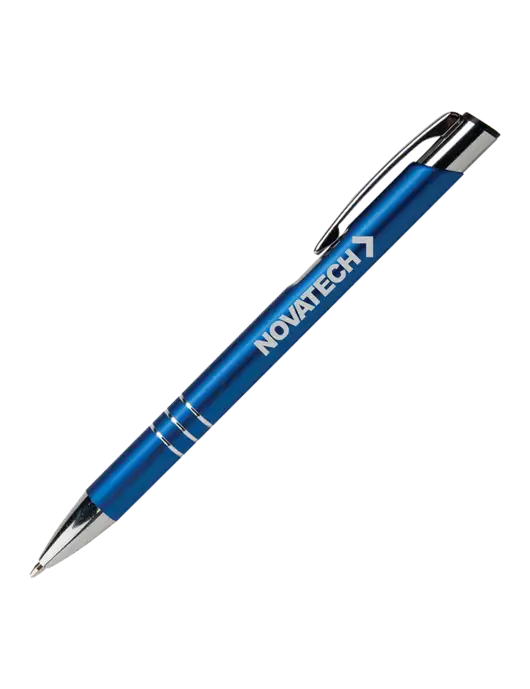 Laurent Blue Pen - Black Ink w/Novatech Logo