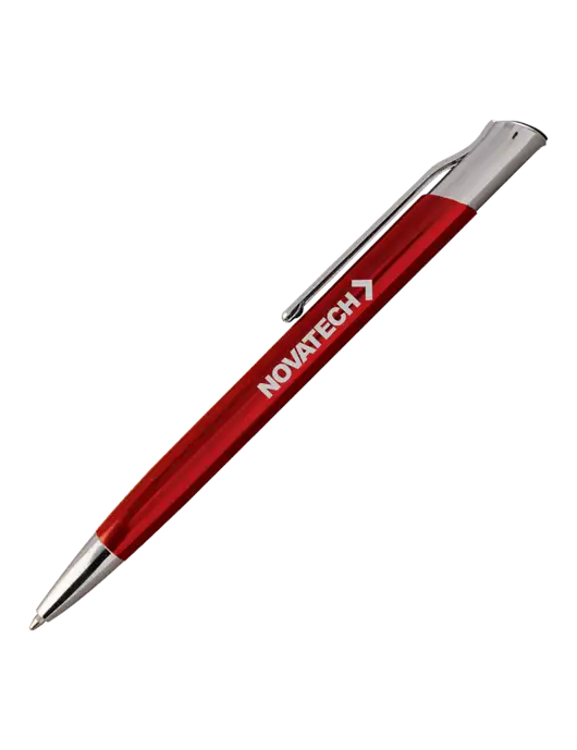 San Malo Red Pen - Black Ink w/Novatech Logo