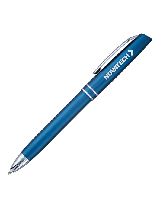 Blue Anguilla Black Ink Pen w/Novatech Logo