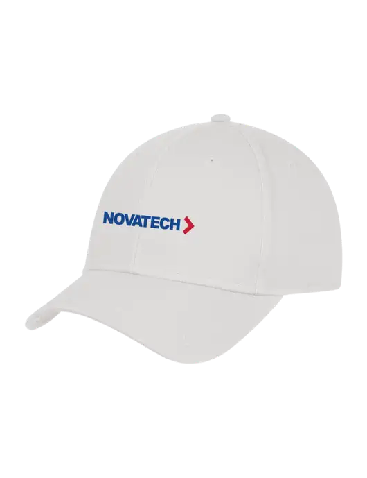 White Structured Cap Hook & Loop w/Novatech Logo