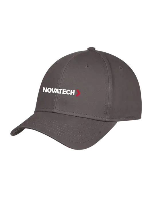 Charcoal Structured Cap Hook & Loop w/Novatech Logo