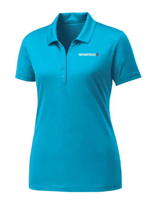 Womens Sapphire Blue PosiCharge Competitor Polo w/Novatech Logo