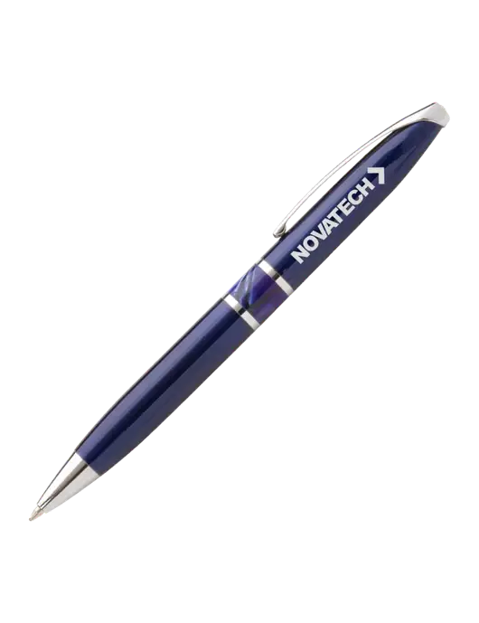 Illusion Navy Pen - Black Ink w/Novatech Logo