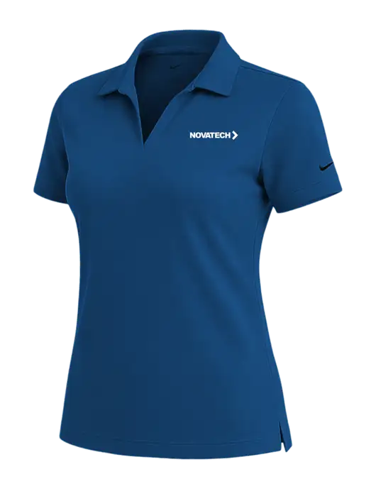NIKE Dark Royal Womens Dri-Fit Micro Pique Polo w/Novatech Logo