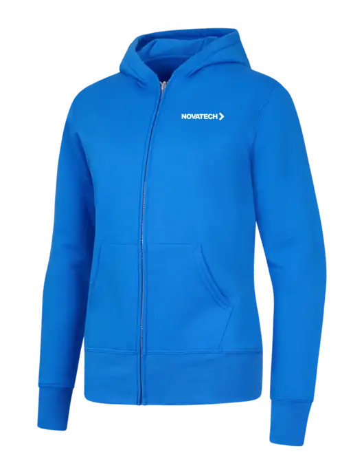 Royal Womens Core Fleece Full-Zip Hooded Sweatshirt w/Novatech Logo