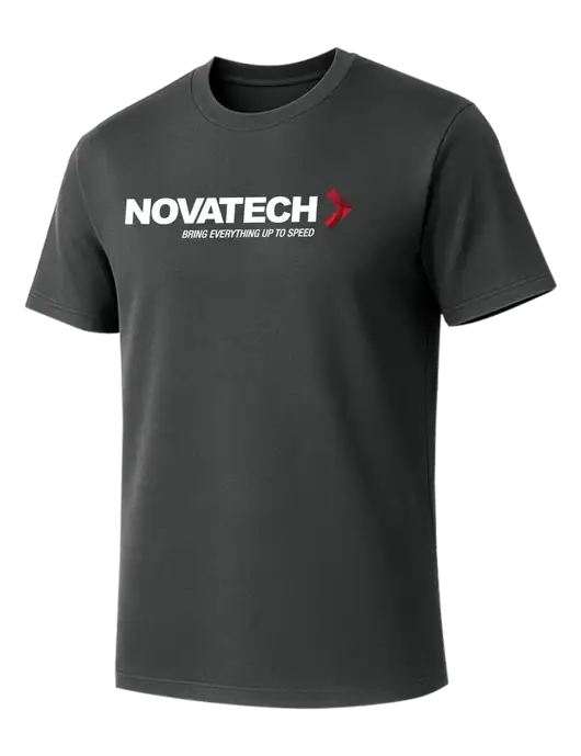 Allmade Charcoal Grey Organic Cotton Tee w/Novatech Logo